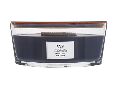 Vonná svíčka WoodWick Indigo Suede 453,6 g poškozený obal