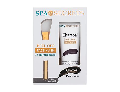 Pleťová maska Xpel Spa Secrets Charcoal Peel Off Face Mask 100 ml poškozená krabička Kazeta