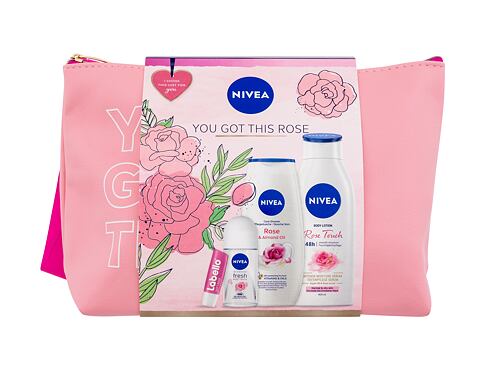 Sprchový gel Nivea You Got This Rose 250 ml poškozený obal Kazeta