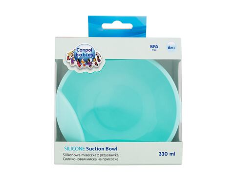 Nádobí Canpol babies Silicone Suction Bowl Turquoise 330 ml poškozená krabička