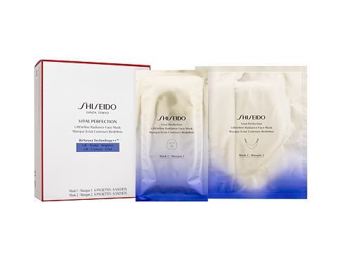 Pleťová maska Shiseido Vital Perfection LiftDefine Radiance Face Mask 12 ks poškozená krabička