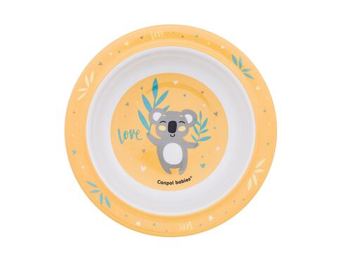 Nádobí Canpol babies Exotic Animals Melamine Bowl With Suction Ring Yellow 270 ml