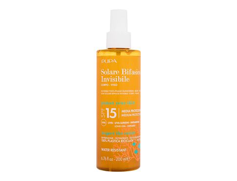 Opalovací přípravek na tělo Pupa Invisible Sunscreen Two-Phase SPF15 200 ml poškozený flakon