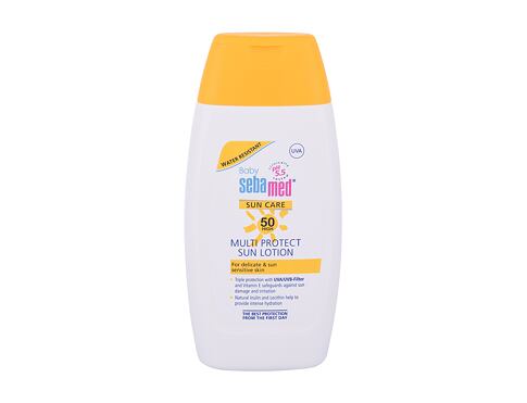 Opalovací přípravek na tělo SebaMed Baby Sun Care Multi Protect Sun Lotion SPF50 200 ml poškozená krabička