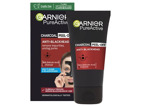Pleťová maska Garnier Pure Active Charcoal Anti-Blackhead Peel-Off 50 ml