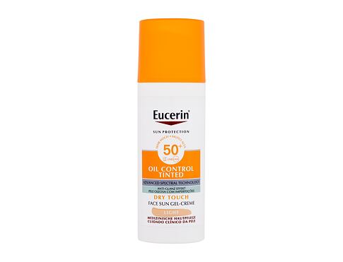 Opalovací přípravek na obličej Eucerin Sun Oil Control Tinted Dry Touch Sun Gel-Cream SPF50+ 50 ml Light