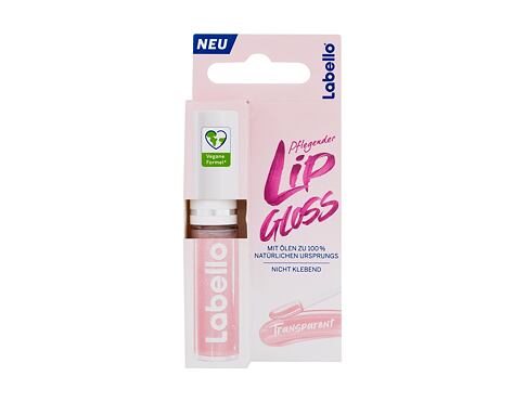 Olej na rty Labello Pflegender Lip Gloss 5,5 ml Transparent poškozená krabička