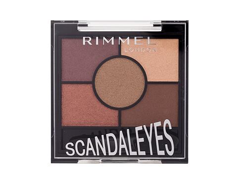 Oční stín Rimmel London Scandaleyes 5 Pan Eyeshadow Palette 3,8 g 005 Sunset Bronze