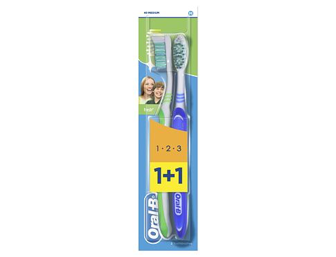 Klasický zubní kartáček Oral-B 1-2-3 Fresh Medium 2 ks