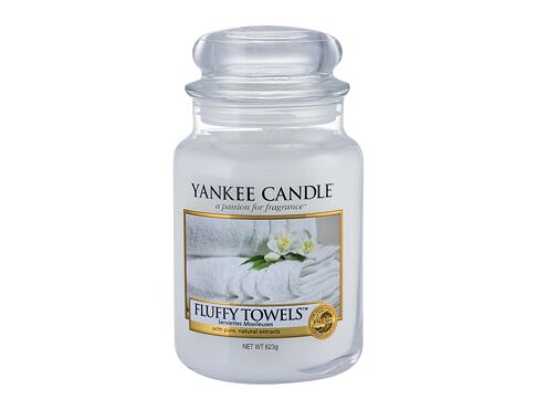 Vonná svíčka Yankee Candle Fluffy Towels 623 g vada zbarvení