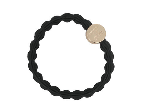 Gumička na vlasy By Eloise London Letter Charms Gold H 1 ks H Black