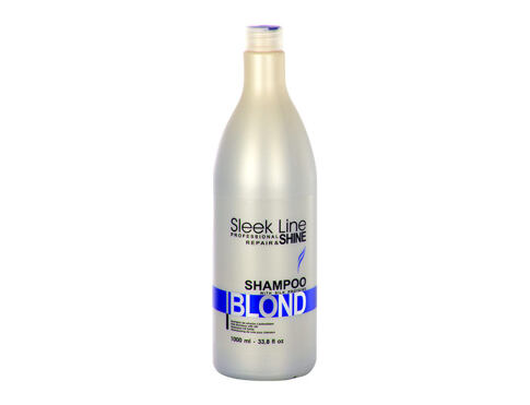 Šampon Stapiz Sleek Line Blond 1000 ml poškozený flakon