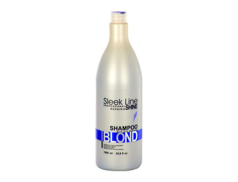 Šampon Stapiz Sleek Line Blond 1000 ml poškozený flakon