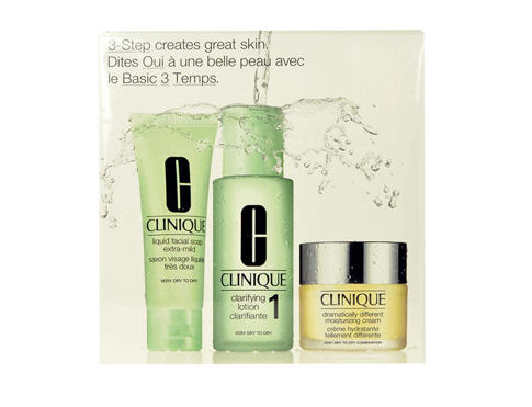 Denní pleťový krém Clinique 3-Step Skin Care 1 30 ml poškozená krabička Kazeta