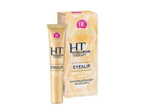 Oční krém Dermacol 3D Hyaluron Therapy Eye&Lip Wrinkle Filler Cream 15 ml poškozená krabička