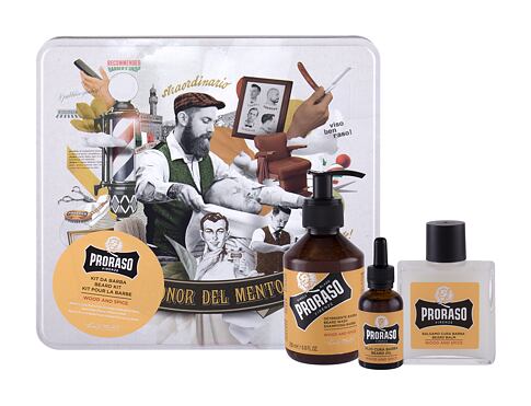 Šampon na vousy PRORASO Wood & Spice  Beard Wash 200 ml Kazeta
