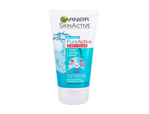 Čisticí gel Garnier Pure Active 3 in1 Clay 150 ml