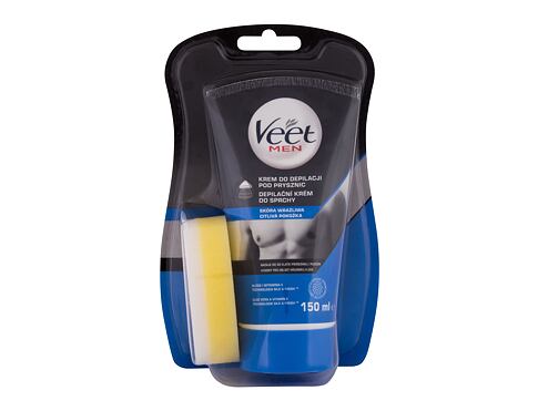 Depilační přípravek Veet Men In Shower Hair Removal Cream Sensitive Skin 150 ml poškozená krabička