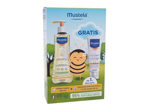 Koupelový olej Mustela Bébé Cleansing Oil 500 ml poškozená krabička Kazeta