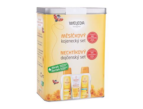 Tělový olej Weleda Baby Calendula Oil Set 200 ml poškozená krabička Kazeta