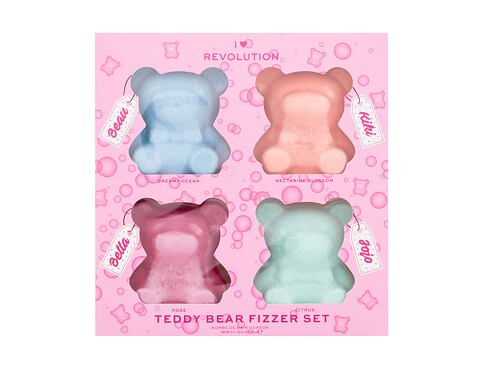 Bomba do koupele I Heart Revolution Teddy Bear Fizzer Set 4x50 g Dreamy Ocean Kazeta