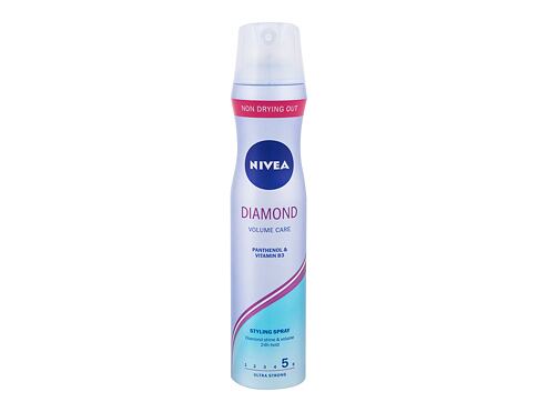 Lak na vlasy Nivea Diamond Volume Care 250 ml poškozený flakon
