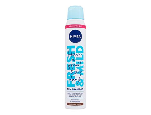 Suchý šampon Nivea Fresh & Mild Dark Hair Tones 200 ml poškozený flakon