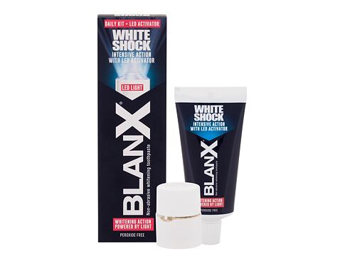 Zubní pasta BlanX White Shock Intensive Action 50 ml poškozená krabička Kazeta