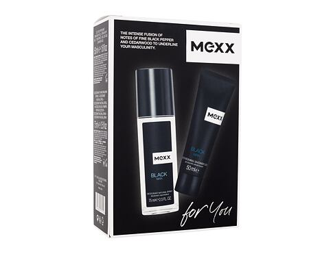 Deodorant Mexx Black 75 ml Kazeta