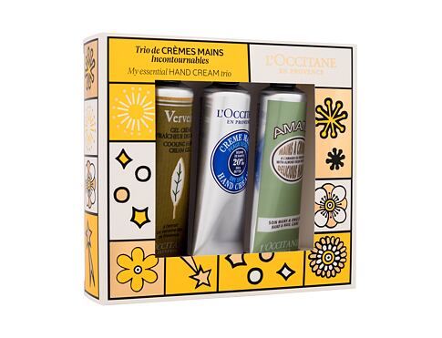 Krém na ruce L'Occitane My Essential Hand Cream Trio 30 ml poškozená krabička Kazeta