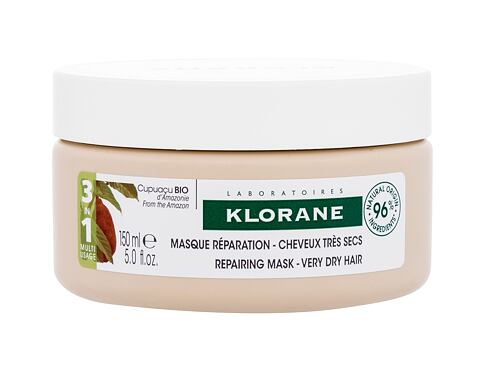 Maska na vlasy Klorane Organic Cupuaçu Repairing Mask 150 ml poškozený flakon