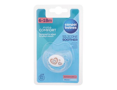 Dudlík Canpol babies Newborn Baby More Comfort Silicone Soother Hearts 6-18m 1 ks