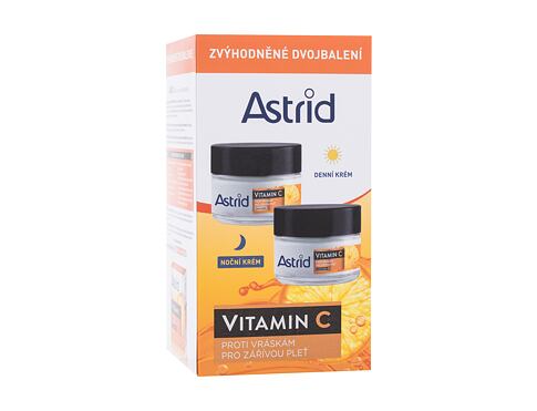 Denní pleťový krém Astrid Vitamin C Duo Set 50 ml poškozená krabička Kazeta