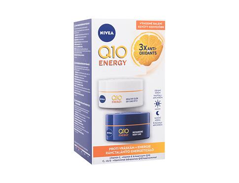 Denní pleťový krém Nivea Q10 Energy Duo Pack 50 ml poškozená krabička Kazeta