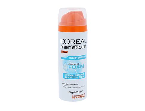 Pěna na holení L'Oréal Paris Men Expert Hydra Sensitive 200 ml poškozený flakon