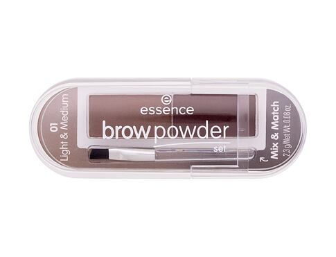 Pudr na obočí Essence Brow Powder Set 2,3 g 01 Light & Medium poškozená krabička