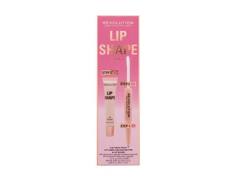 Lesk na rty Makeup Revolution London Lip Shape 9 ml Pink Nude Kazeta