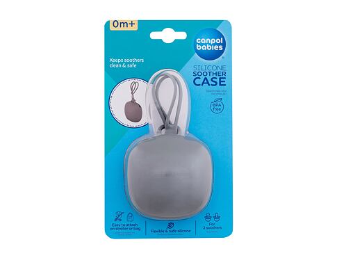 Pouzdro na dudlík Canpol babies Silicone Soother Case Grey 1 ks