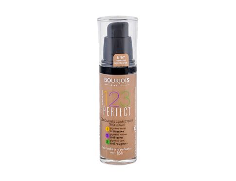 Make-up BOURJOIS Paris 123 Perfect 30 ml 57 Light Bronze poškozený flakon
