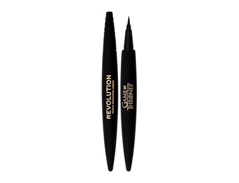 Oční linka Makeup Revolution London Game Of Thrones Eyeliner 0,8 g Raven Black poškozená krabička