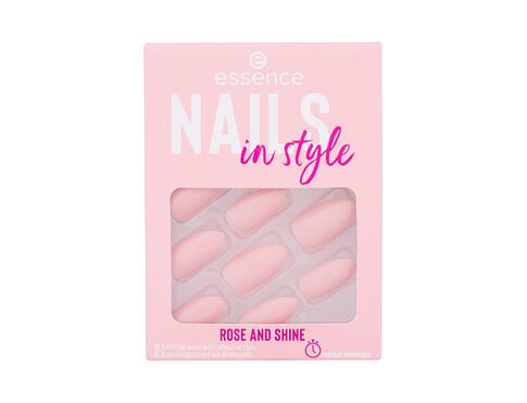 Umělé nehty Essence Nails In Style 12 ks 14 Rose And Shine poškozená krabička