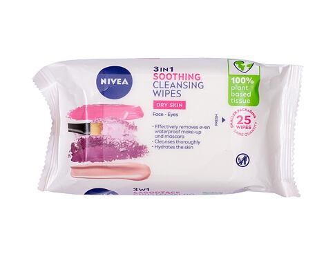 Čisticí ubrousky Nivea Cleansing Wipes Gentle 3in1 25 ks