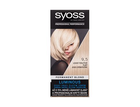 Barva na vlasy Syoss Permanent Coloration Permanent Blond 50 ml 9-5 Frozen Pearl Blond poškozená krabička