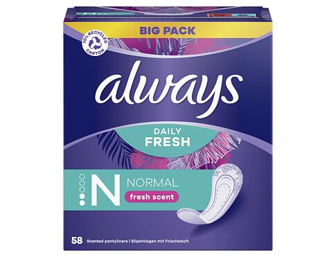 Slipová vložka Always Daily Fresh Normal Fresh Scent 58 ks