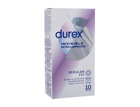 Kondomy Durex Invisible Extra Lubricated 10 ks poškozená krabička