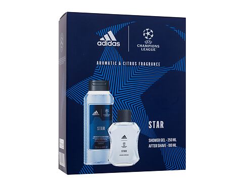 Voda po holení Adidas UEFA Champions League Star 100 ml poškozená krabička Kazeta