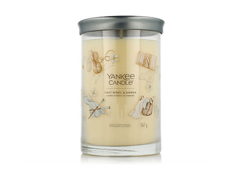 Vonná svíčka Yankee Candle Signature Soft Wool & Amber Tumbler 567 g