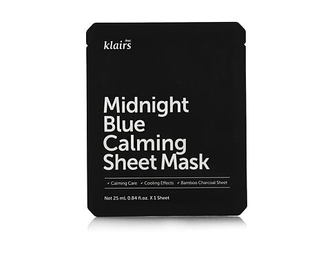 Pleťová maska Dear, Klairs Midnight Blue Calming Sheet Mask 25 ml