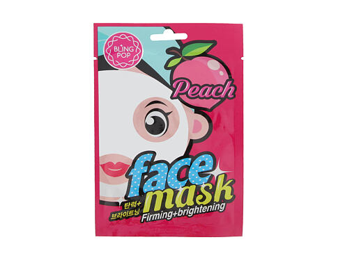 Pleťová maska Bling Pop Face Mask Peach Firming + Brightening 20 ml