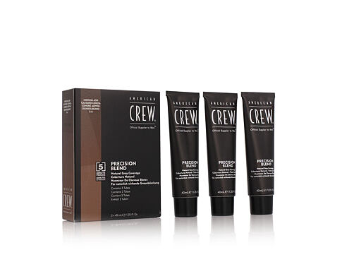 Barva na vlasy American Crew Precision Blend Natural Grey Blending Hair Color 3x40 ml 5-6 Medium Ash